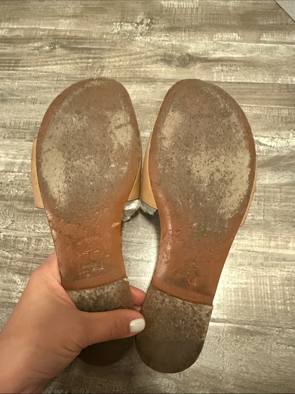 Dior Cognac Leather Slide Sandals with Signature Cutout - Picture 3 of 4